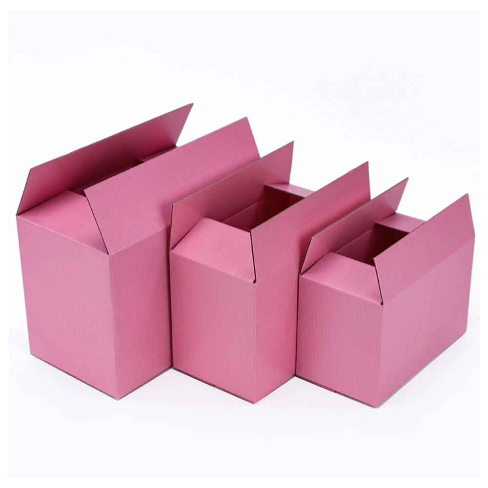 Cartoon Storage Gift Corrugated Box for Candy Biscuit Beer Pink Rectangle Gift & Craft Fzchucai 100 Pcs Packing Items