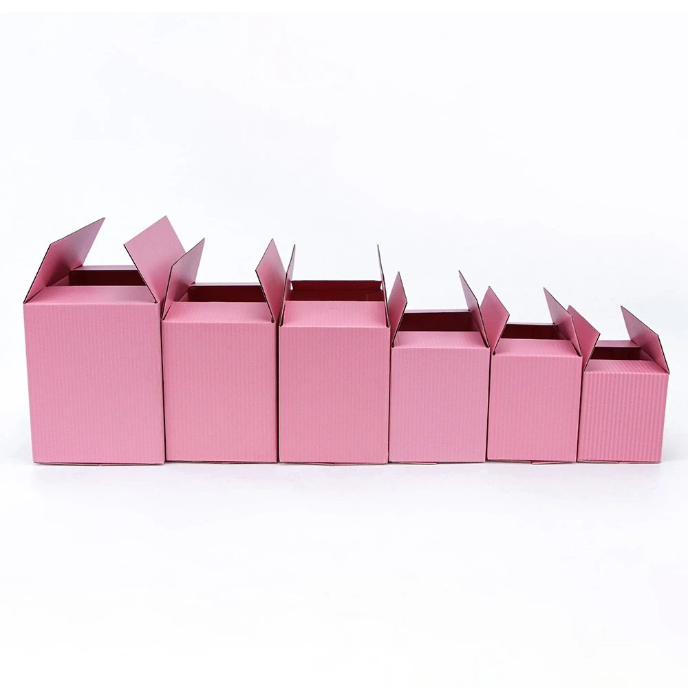 Cartoon Storage Gift Corrugated Box for Candy Biscuit Beer Pink Rectangle Gift & Craft Fzchucai 100 Pcs Packing Items
