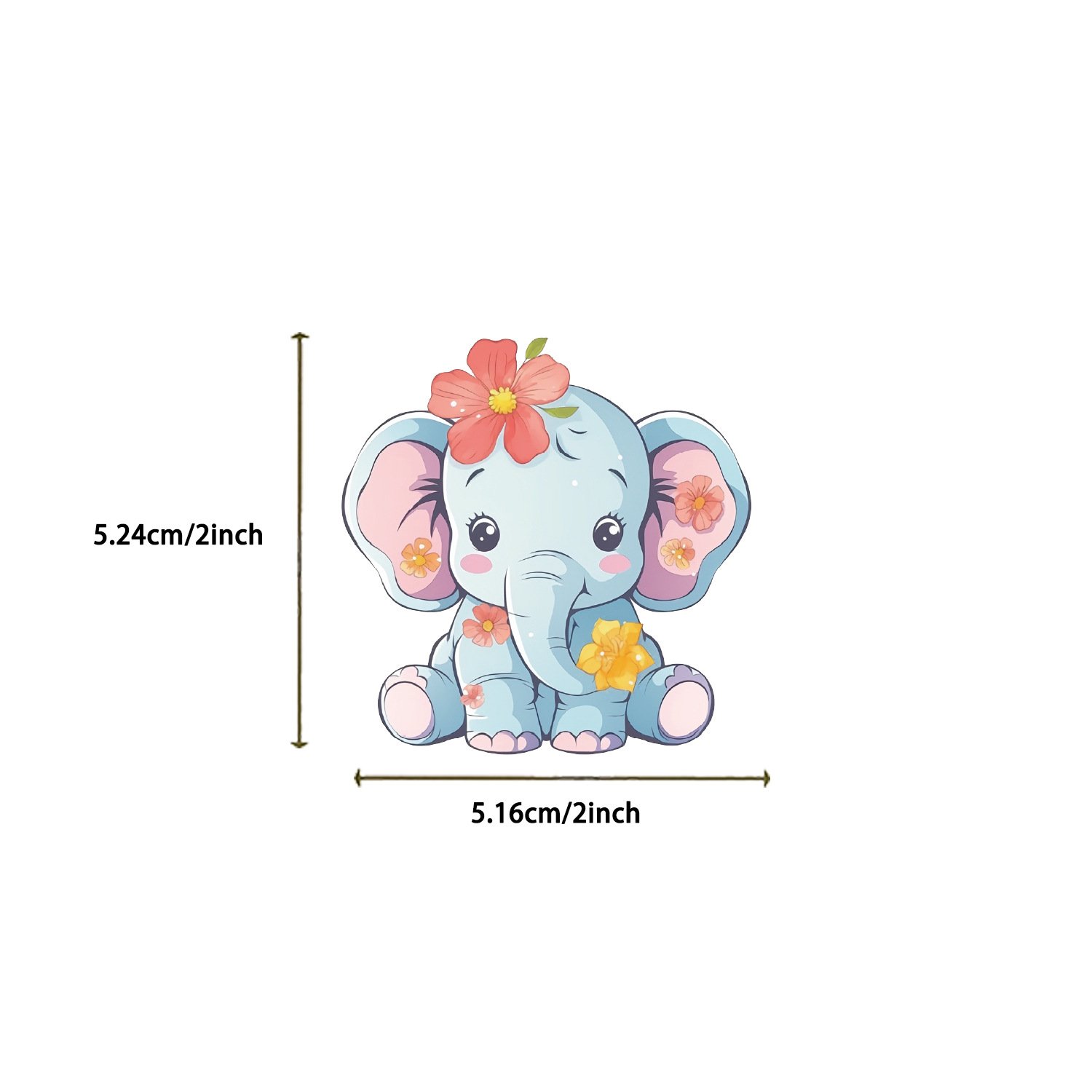 50Pcs Colorful Cute Cartoon Elephant Animal Sticker Label For Skateboard Luggage Laptop Notebook Children Decorative