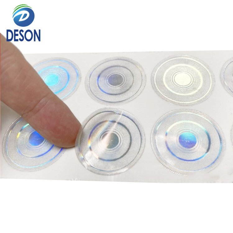 Deson Die Cut Waterproof Christmas Window Cartoon Certificate Hot Stamping Silver Holographic Logo PVC UVproof Stickers