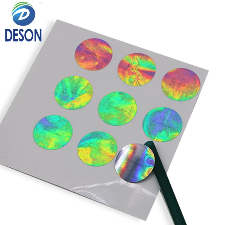 Deson Die Cut Waterproof Christmas Window Cartoon Certificate Hot Stamping Silver Holographic Logo PVC UVproof Stickers