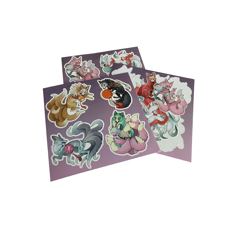 A4 A5 A6 custom label stickers kiss cut logo with decal stickers vinyl hologram cartoon stickers