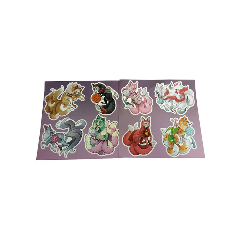 A4 A5 A6 custom label stickers kiss cut logo with decal stickers vinyl hologram cartoon stickers