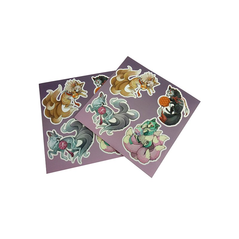 A4 A5 A6 custom label stickers kiss cut logo with decal stickers vinyl hologram cartoon stickers