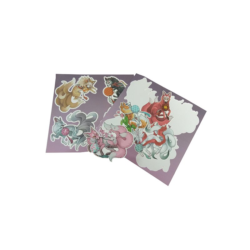 A4 A5 A6 custom label stickers kiss cut logo with decal stickers vinyl hologram cartoon stickers