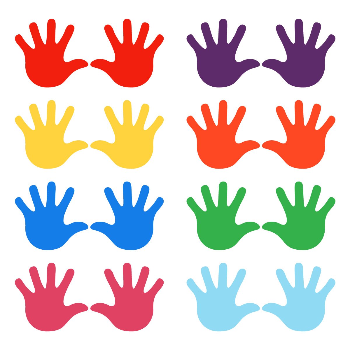 Creative cartoon palm print self-adhesive wall stickers children's room kindergarten classroom home decoration stickers