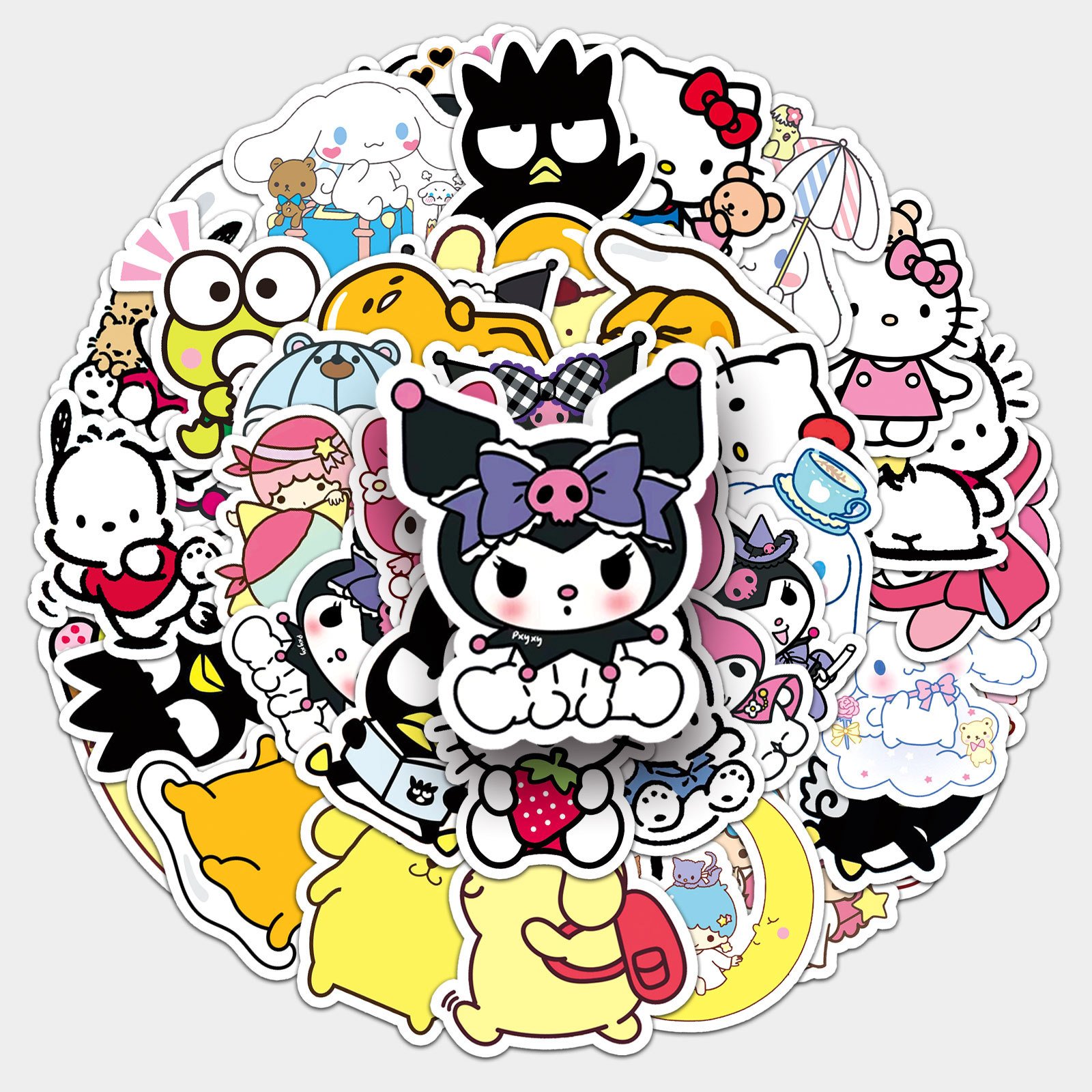 50pcs Animal stickers cartoon Hand-painted Cute Waterproof Decorative Diy Journal Book Anime stickers
