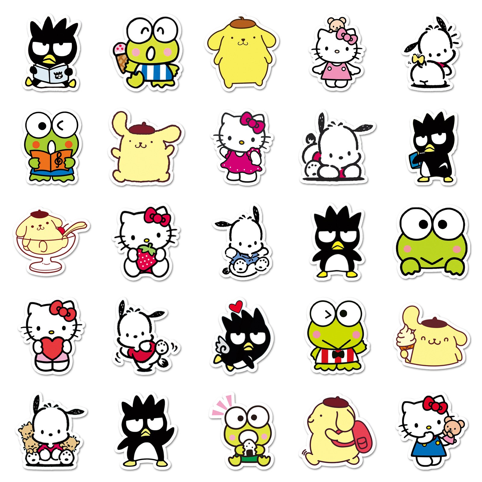50pcs Animal stickers cartoon Hand-painted Cute Waterproof Decorative Diy Journal Book Anime stickers