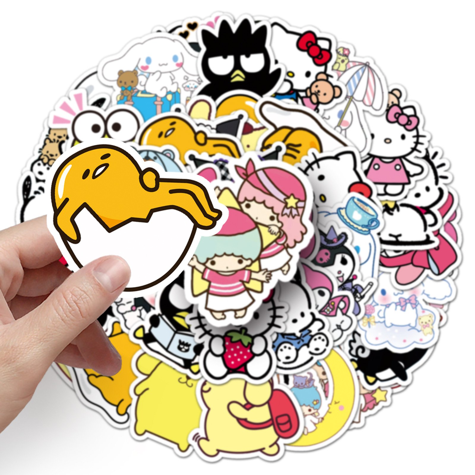 50pcs Animal stickers cartoon Hand-painted Cute Waterproof Decorative Diy Journal Book Anime stickers