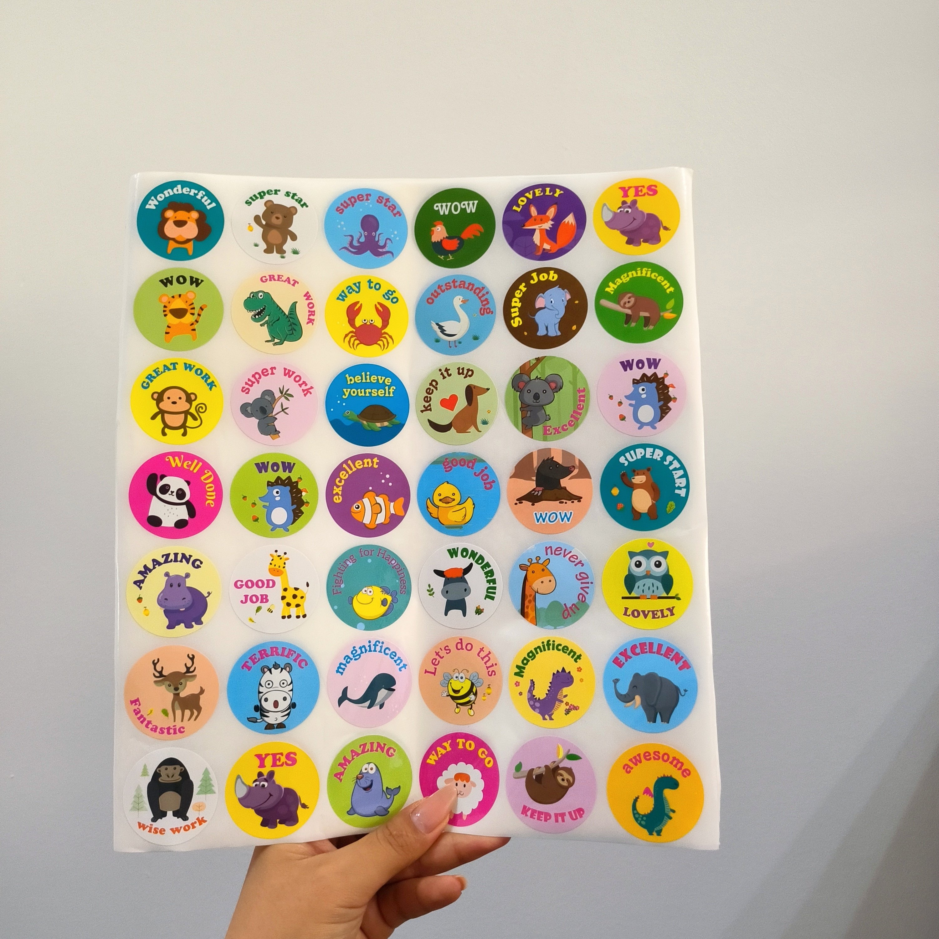 Factory Sale Animal Stickers For Children Skateboard Luggage Laptop Fridge Wall Bottle Decorative Sticker Sheet