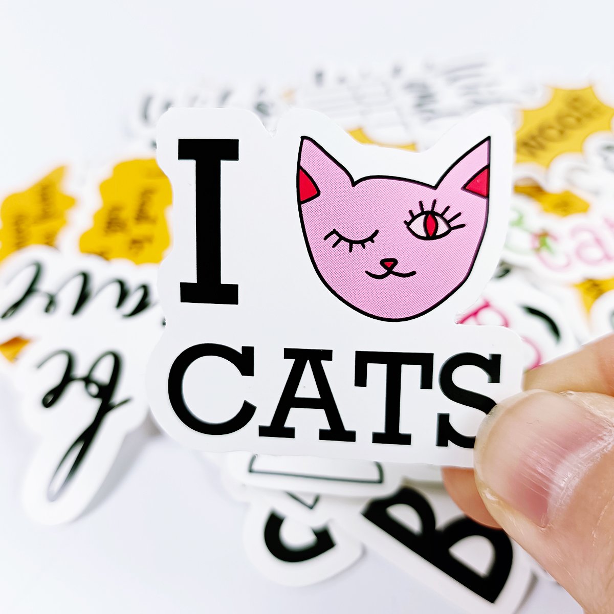 Custom Die Cut Stickers Waterproof Vinyl Personalized Cartoon Brand Name Business Printed laptop individual Logo Paper Stickers