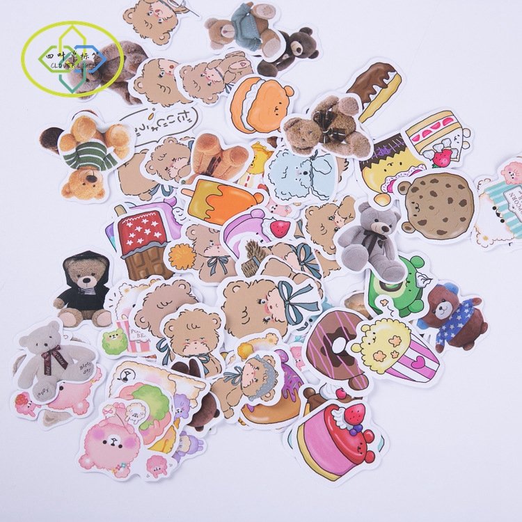 Custom lovely printing die cut cartoon labels stickers funny vinyl stickers sheet packaging sticker custom logo