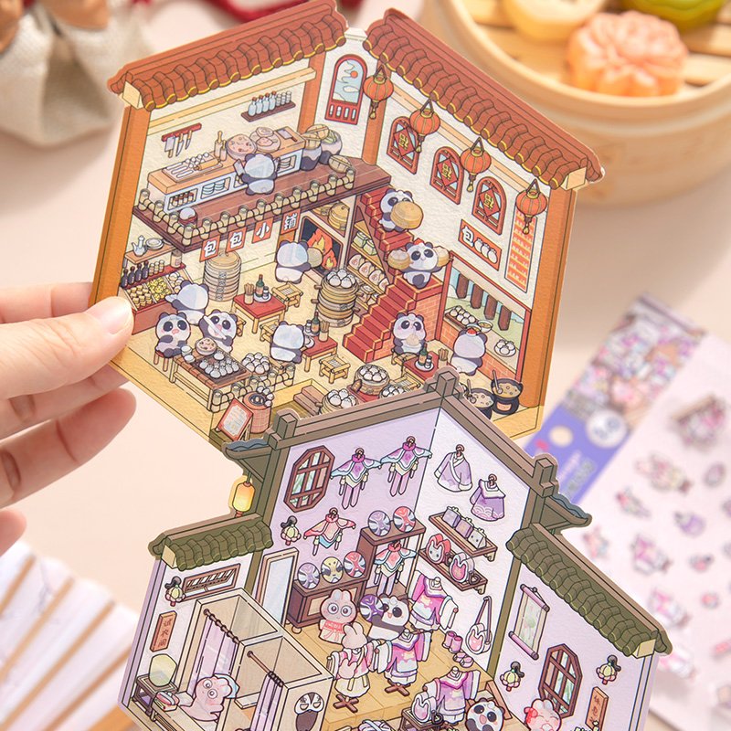 New Product Ideas Simno Scene Sticker DIY Three-dimensional Cabin Stacking Landscaping Decorative Stickers (Gen 3.0)