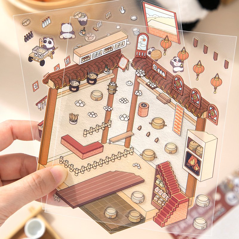 New Product Ideas Simno Scene Sticker DIY Three-dimensional Cabin Stacking Landscaping Decorative Stickers (Gen 3.0)