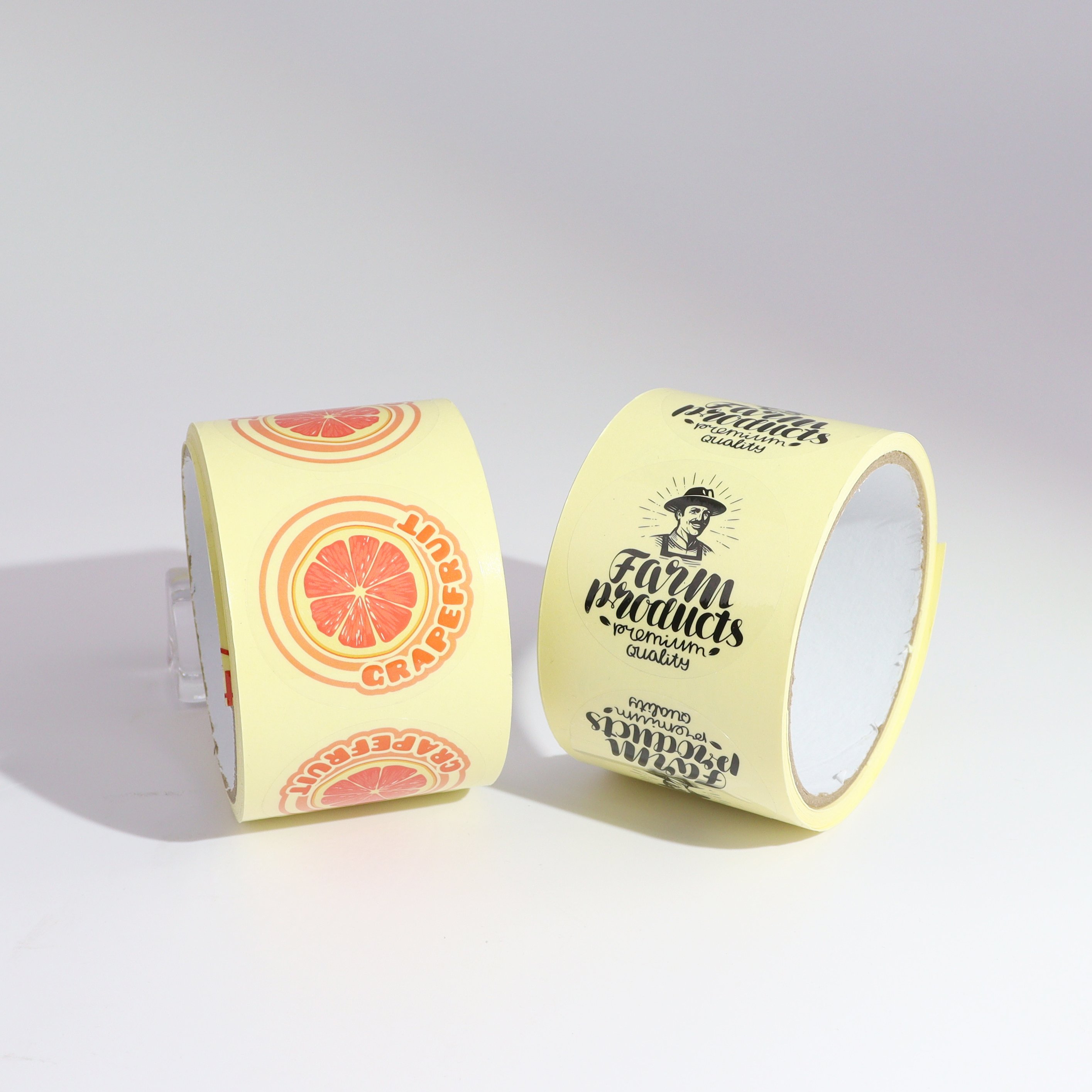 Custom logo printing brand round gold foil labels sticker roll waterproof adhesive clear stickers transparent label