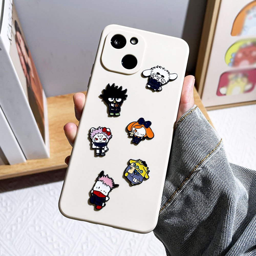 Wholesale high quality low price anime cartoon stickers custom soft enamel metal sticker