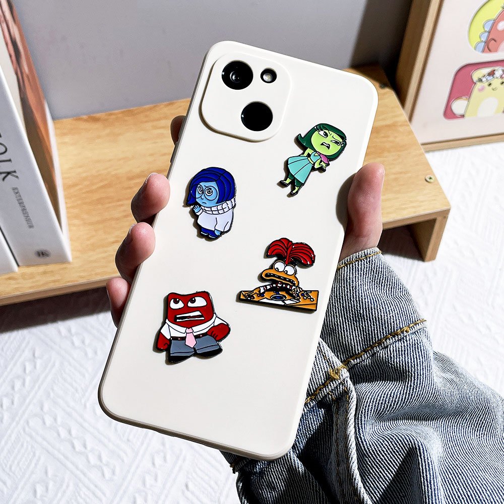 Wholesale high quality low price anime cartoon stickers custom soft enamel metal sticker