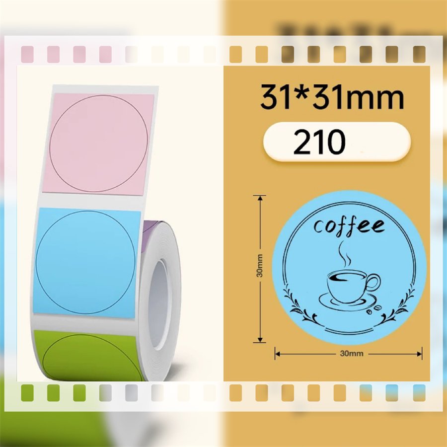 Custom Adhesive Heat-Sensitive Vinyl Circular Label Sticker UV Printed Certificate Sealing Monthly Food Production Perfume Use