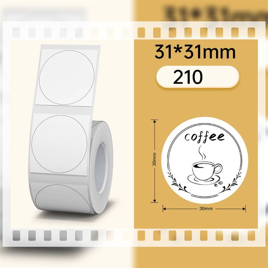 Custom Adhesive Heat-Sensitive Vinyl Circular Label Sticker UV Printed Certificate Sealing Monthly Food Production Perfume Use