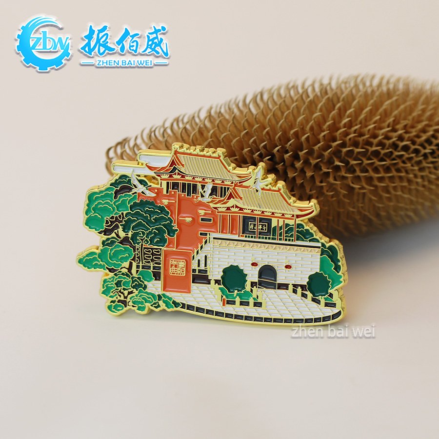 City Landmark Scenic Area Metal Soft Enamel Magnetic Refrigerator Sticker Customized Zinc Alloy Magnet Badges Customized