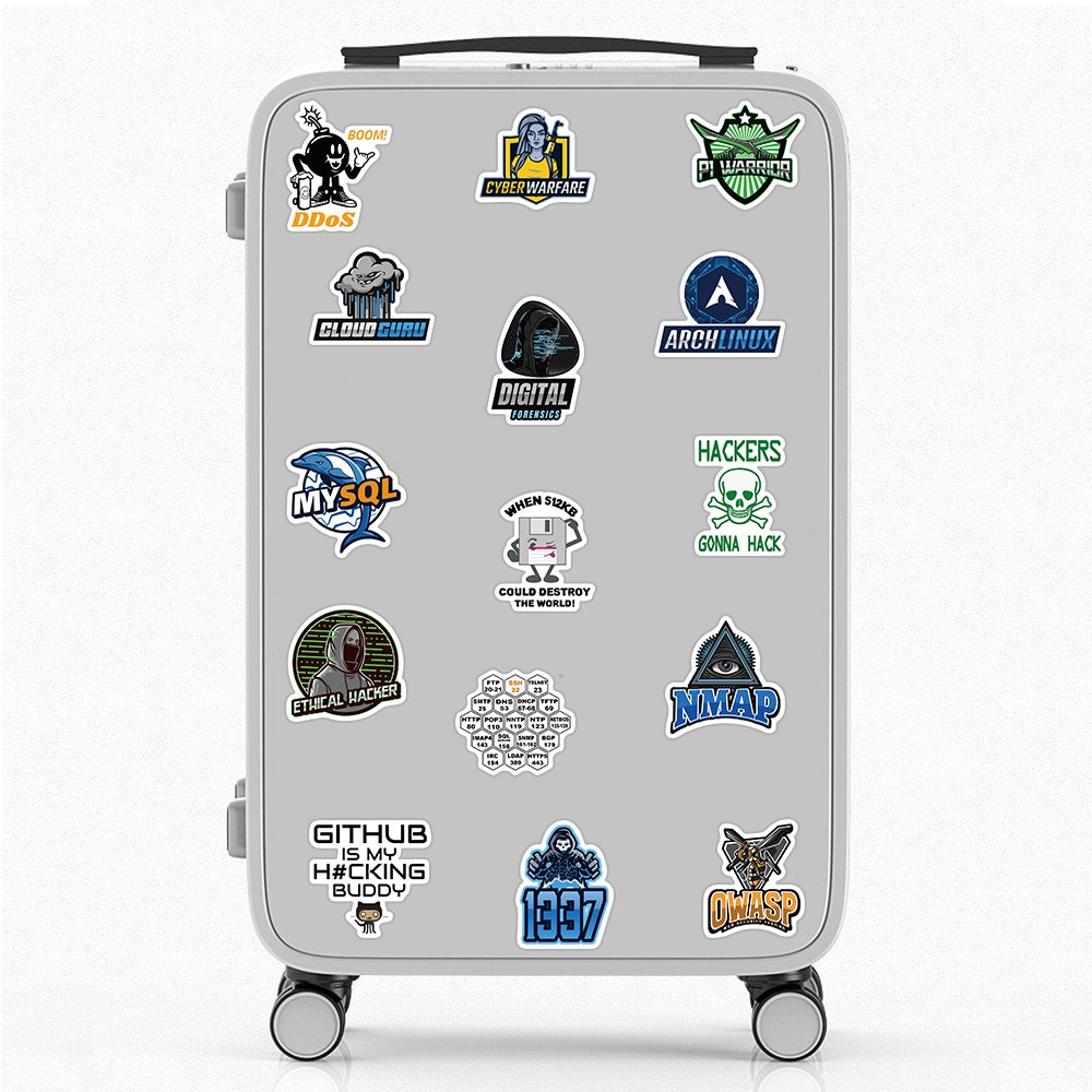 50pcs Hacker Programming Network Cool Stickers Diy Luggage Cup Skateboard Laptop Motorcycle Toys Helmet Car Waterproof Sticker
