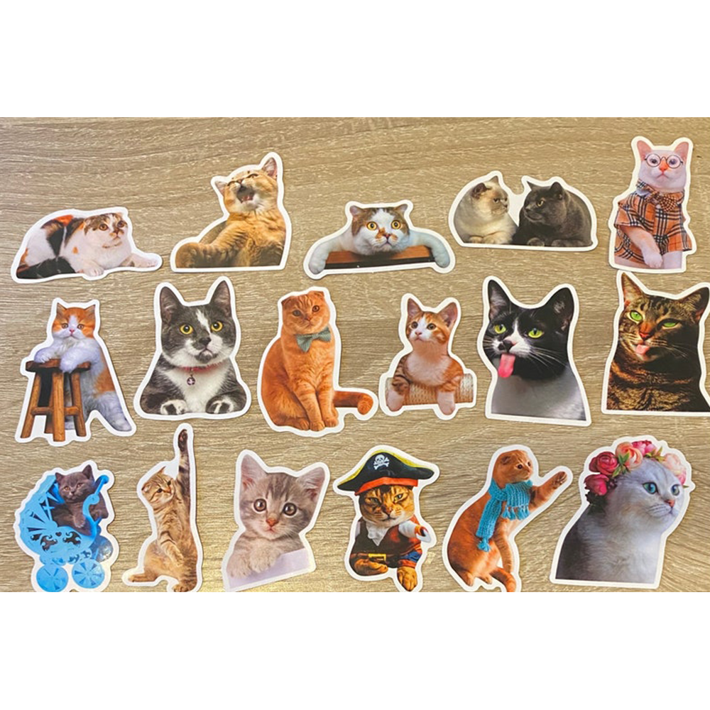 Cartoon Stickers Cute Kawaii Cat Animal Waterproof Decorative Stickers For Computers Scrapbooking