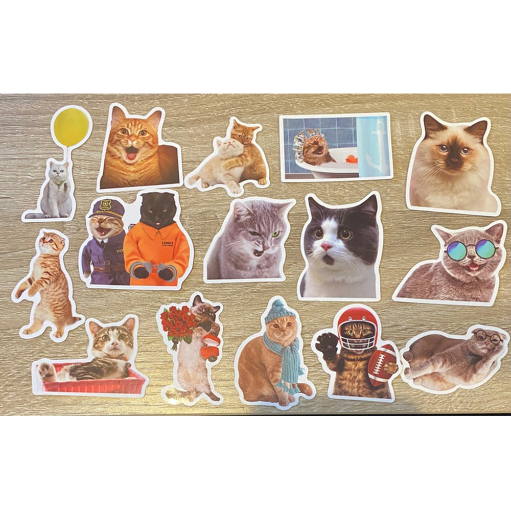 Cartoon Stickers Cute Kawaii Cat Animal Waterproof Decorative Stickers For Computers Scrapbooking
