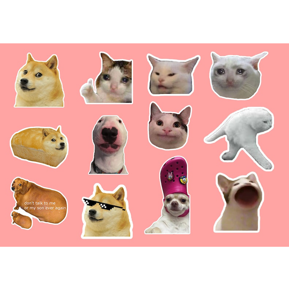 Cartoon Stickers Cute Kawaii Cat Animal Waterproof Decorative Stickers For Computers Scrapbooking