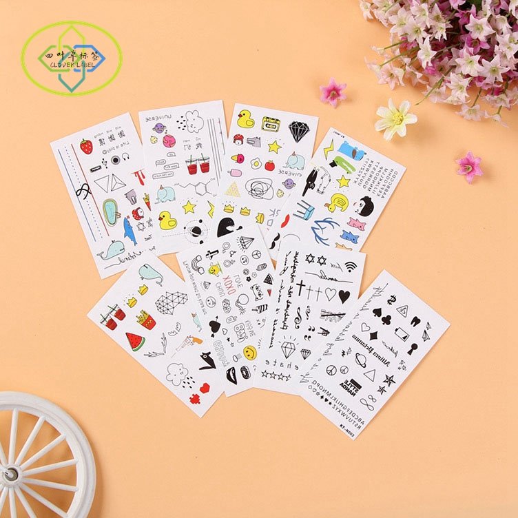 Custom A5 die cut sticker sheet vinyl label characters kiss cut printing cartoon sticker