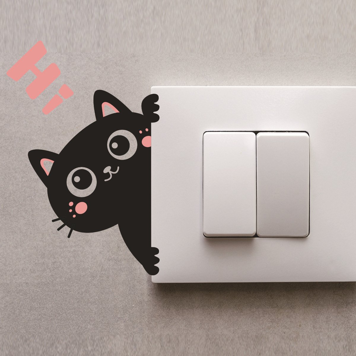 Cartoon switch wall stickers self-adhesive cat waterproof self-adhesive wall stickers wholesale