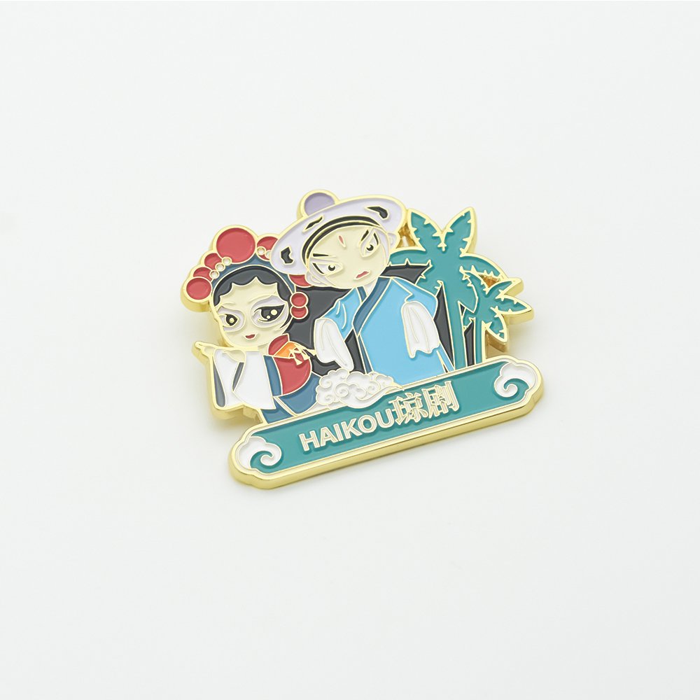Custom Logo Metal Badges Hard and Soft Enamel Badges Baked Paint Magnetic Metal Badges Magnetic Fridge Stickers