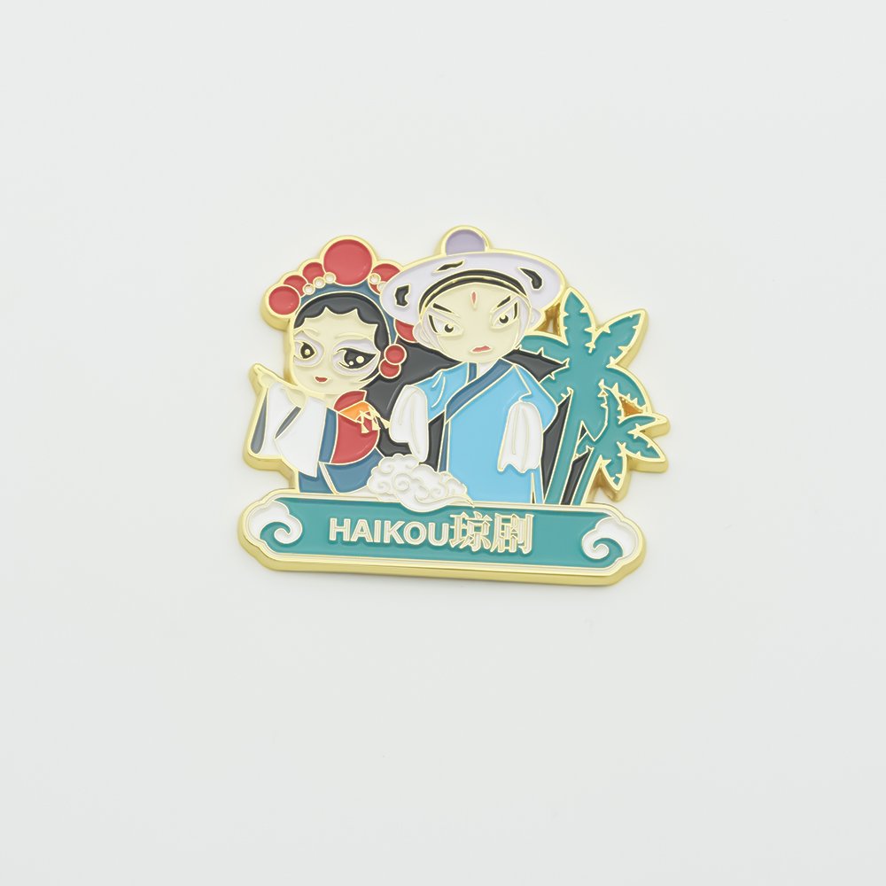 Custom Logo Metal Badges Hard and Soft Enamel Badges Baked Paint Magnetic Metal Badges Magnetic Fridge Stickers