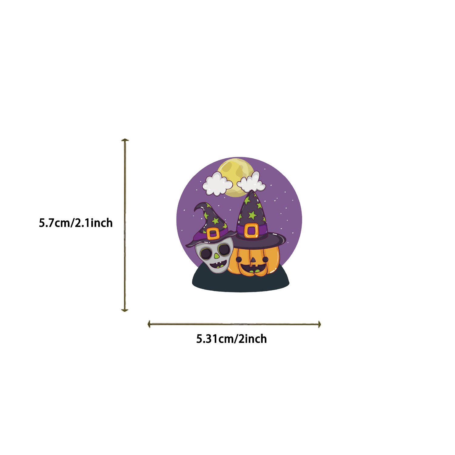 Design Product Labels Maker Self Adhesive Vinyl Round Waterproof Paper Custom Printing Logo Label All Saints' Day Stickers