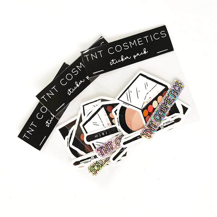 Packing Supplier Custom Label Sticker Adhesive Custom Cartoon Sticker Sheet Waterproof Custom Sticker Packs with Head Card