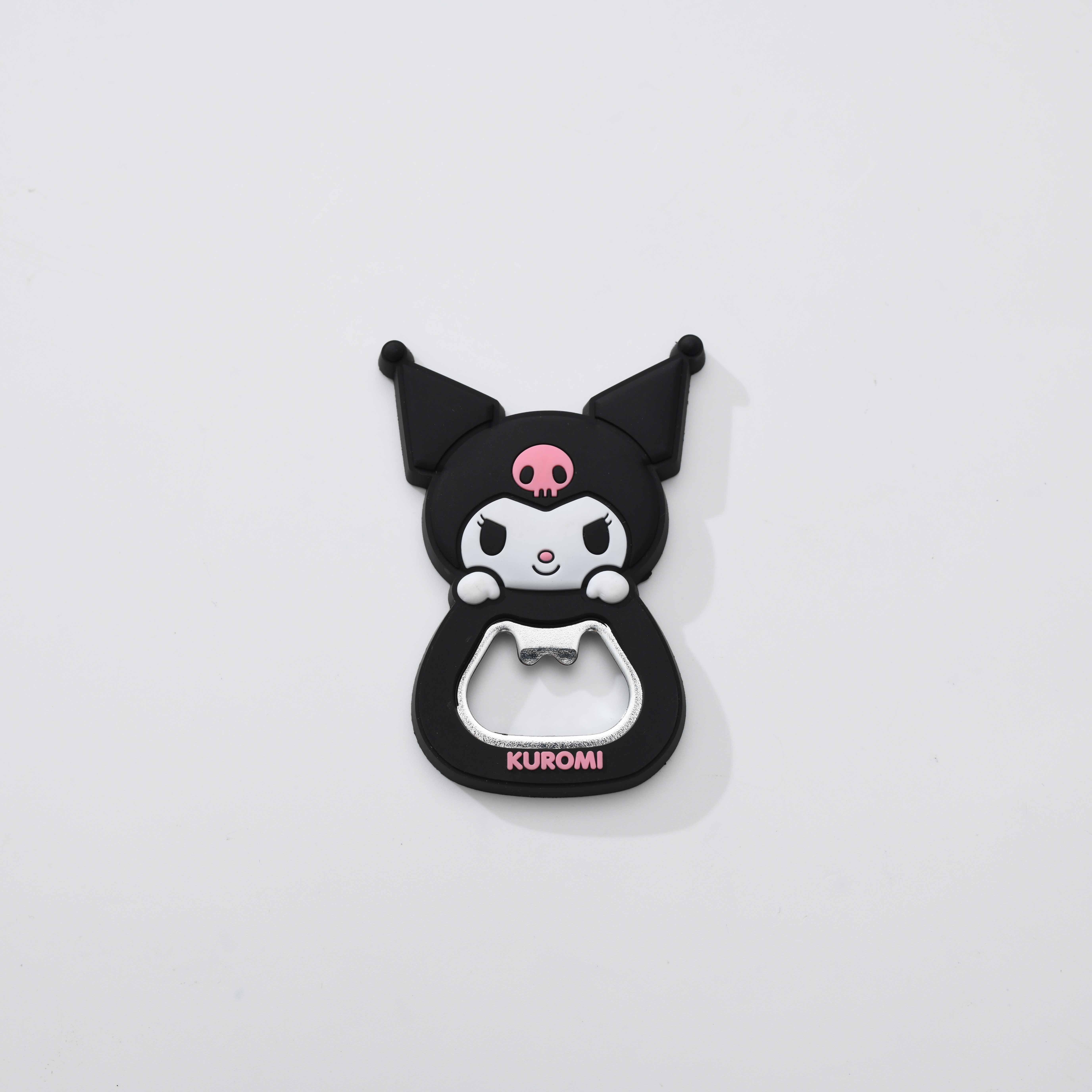 Cartoon custom magnetic suction creative PVC resin refrigerator sticker convenient beer opener