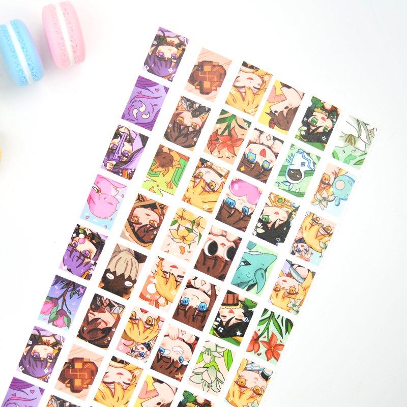 Factory Customized Cartoon Cute Stickers Roll Low Price High Quality Washi Tape