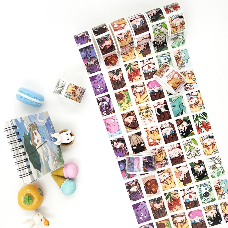 Factory Customized Cartoon Cute Stickers Roll Low Price High Quality Washi Tape