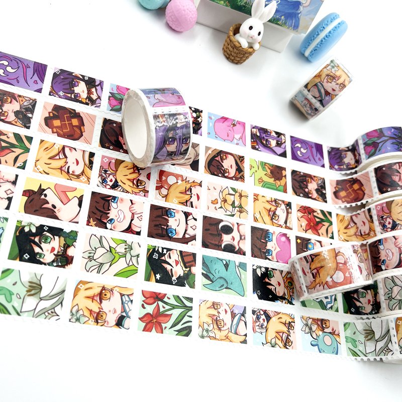 Factory Customized Cartoon Cute Stickers Roll Low Price High Quality Washi Tape