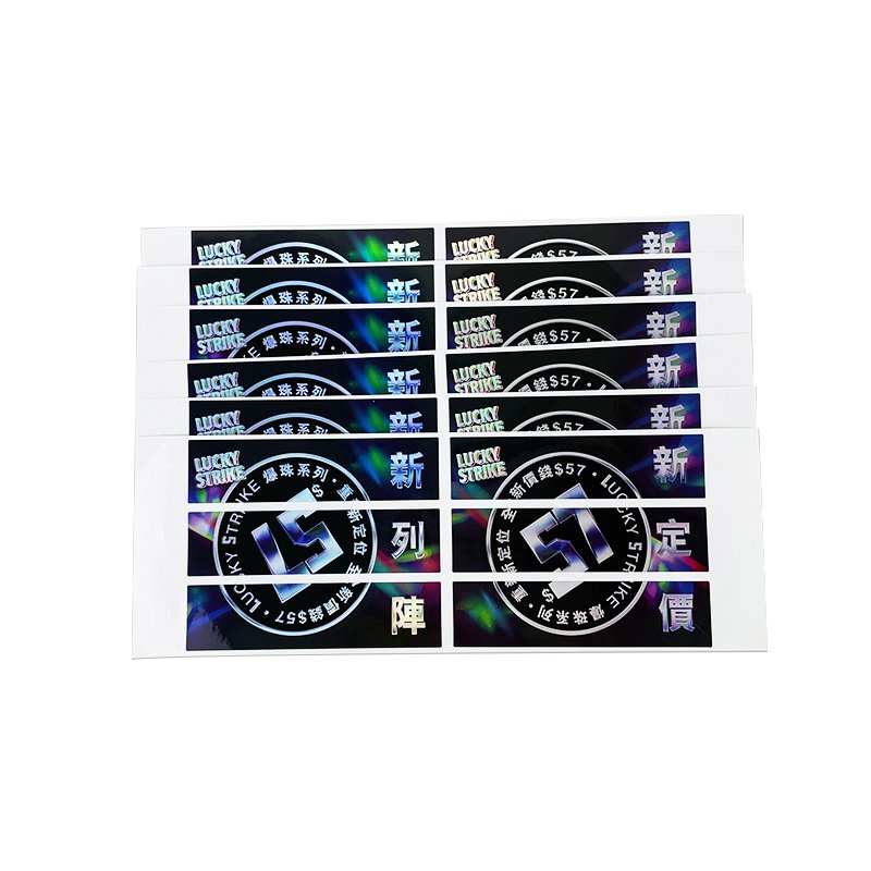 Factory wholesale high quality printing of luxury laser label waterproof packaging stickers
