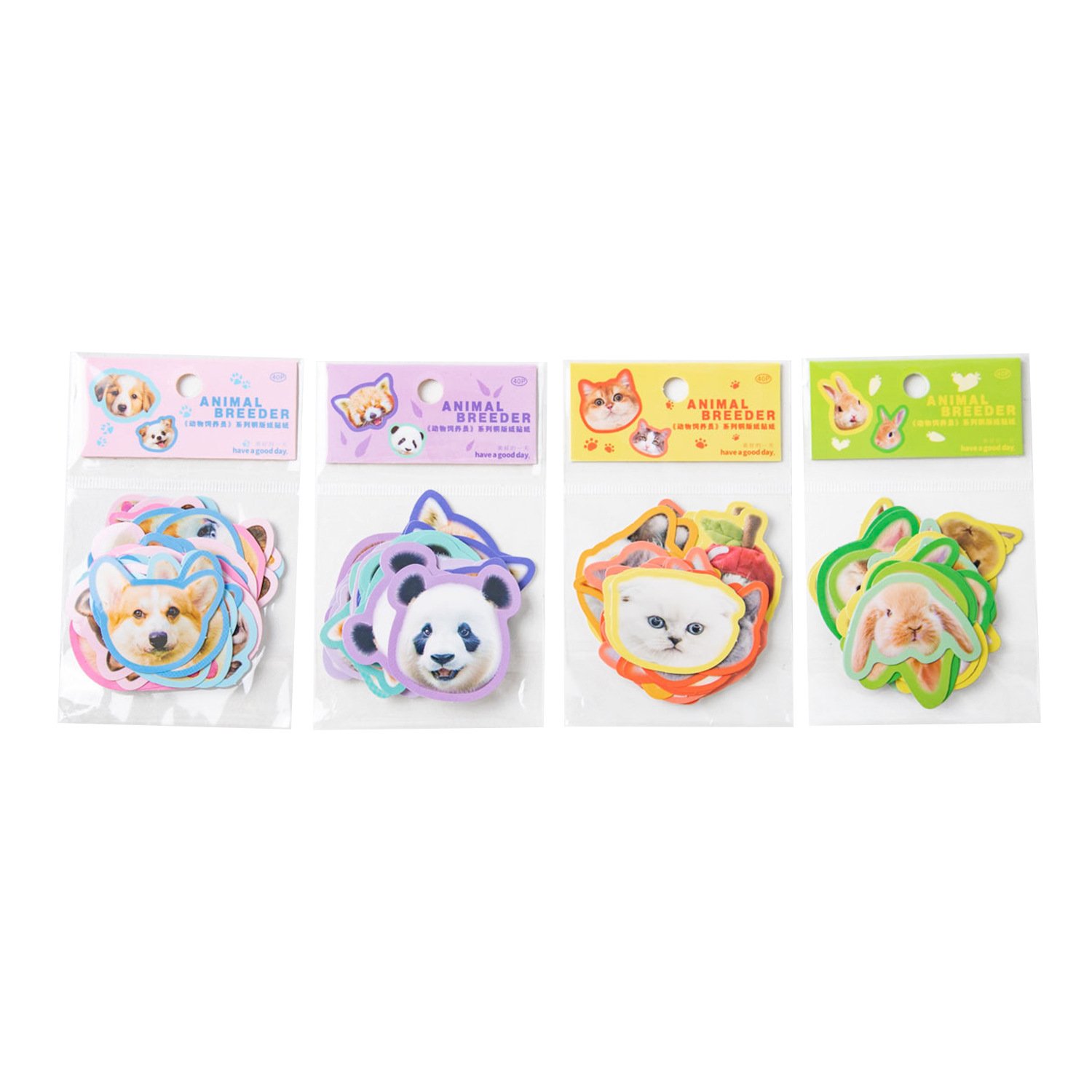 STICKERS PUNK 40 Pcs/pack Cute Cartoon Animal Stickers Farm Zoo Animal Stickers For Water Bottle Laptop Scrapbooking 05058
