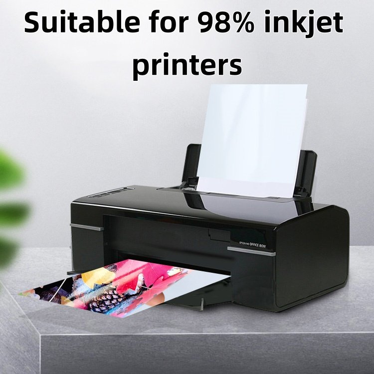 Printable Inkjet Glossy Label A4 Sheet Waterproof Vinyl Sticker Paper For Printer 100 Sheets Cartoon