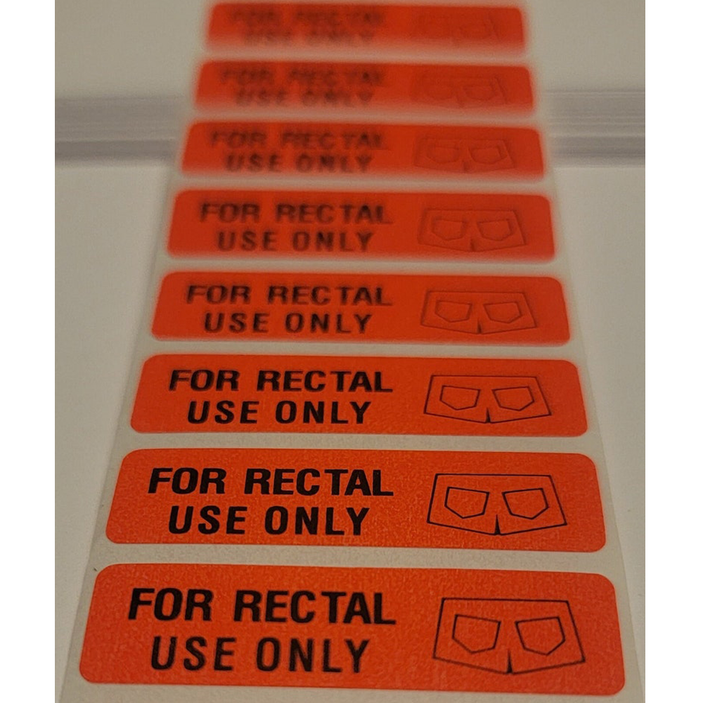 Durable Waterproof Fluorescent Colors Custom For Rectal Use Only Self Adhesive Sticker Labels