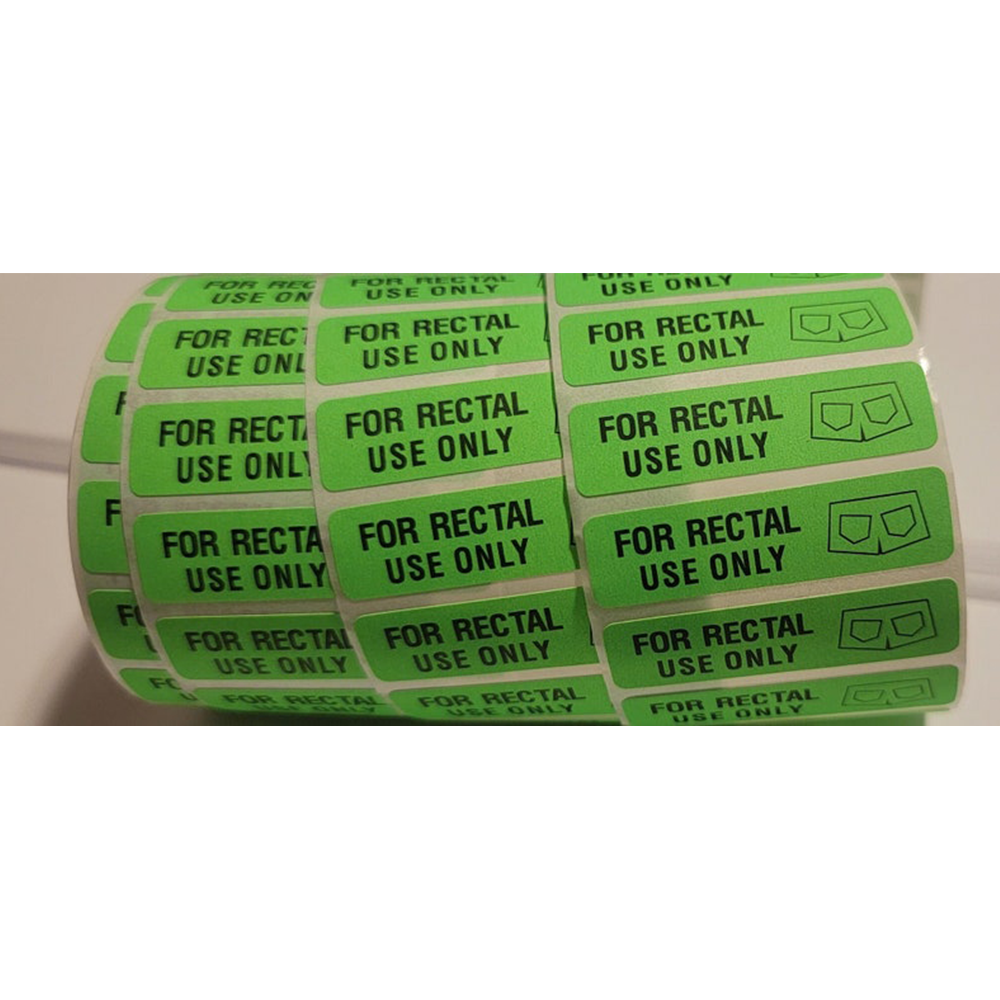 Durable Waterproof Fluorescent Colors Custom For Rectal Use Only Self Adhesive Sticker Labels