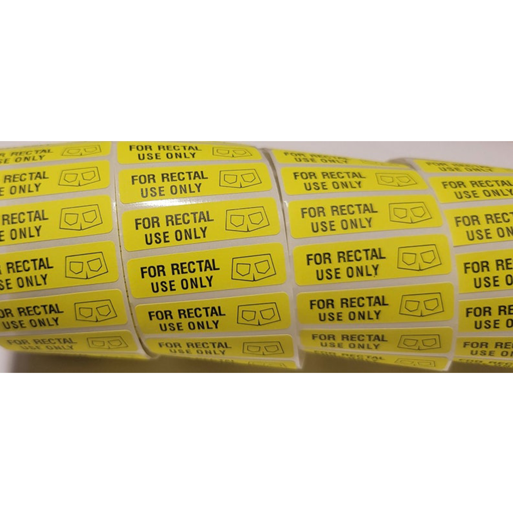 Durable Waterproof Fluorescent Colors Custom For Rectal Use Only Self Adhesive Sticker Labels