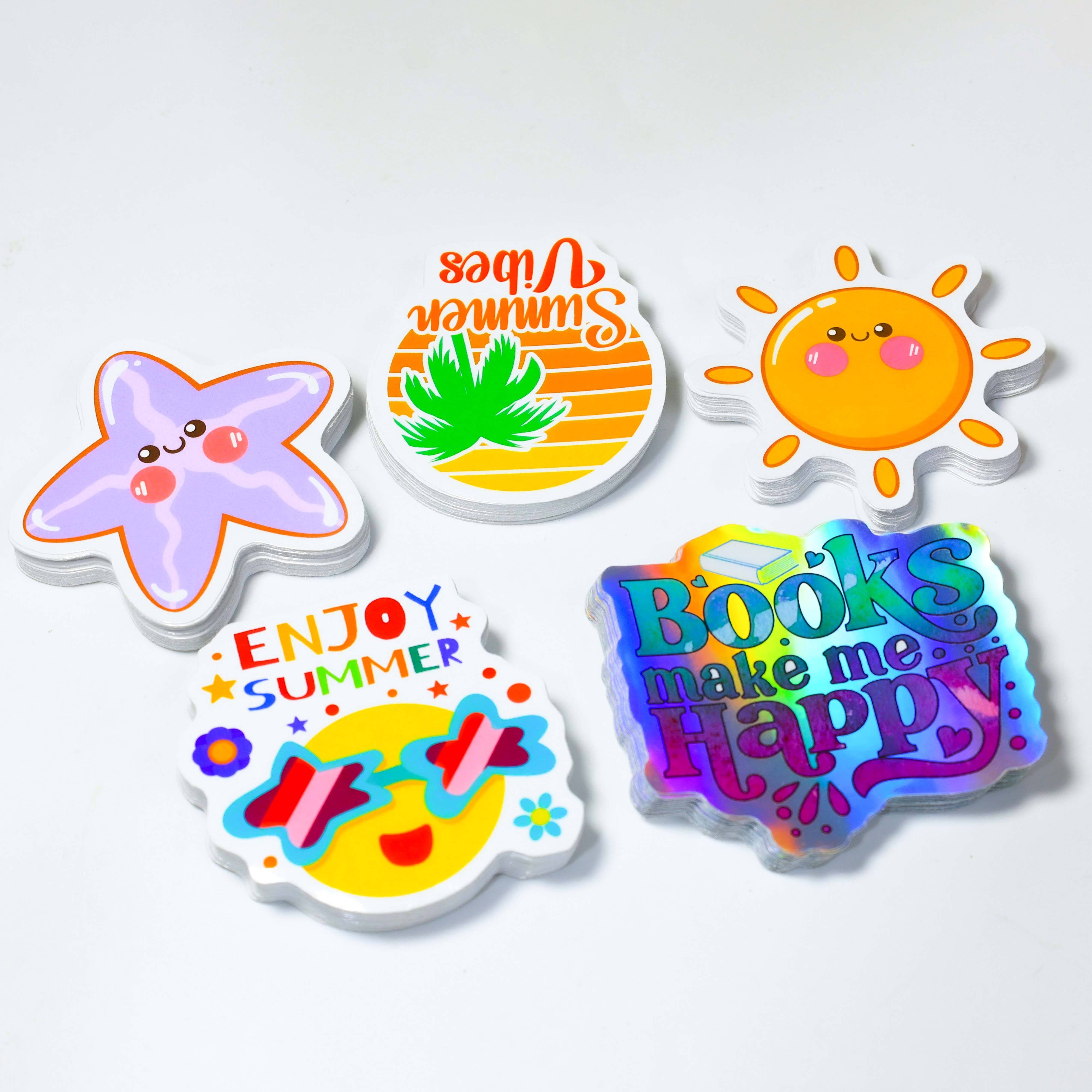 Customized Cute Waterproof Vinyl Notebook Sticker Anime Label Private Customized Die Cut Adhesive Paper Cartoon Sticker