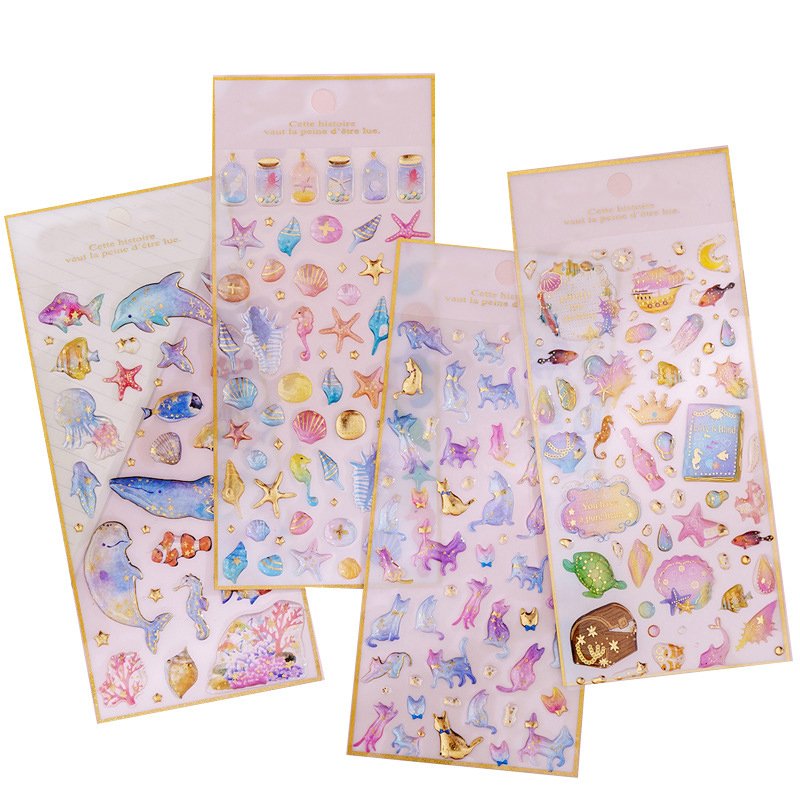 Custom Printing Waterproof Vinyl UV Proof Cartoon Stickers,Mock Up Die Cut Company Brand Logo Anime Adhesive Label PVC Sticker