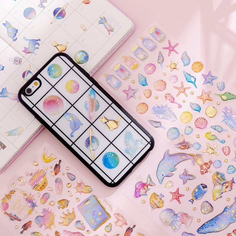 Custom Printing Waterproof Vinyl UV Proof Cartoon Stickers,Mock Up Die Cut Company Brand Logo Anime Adhesive Label PVC Sticker