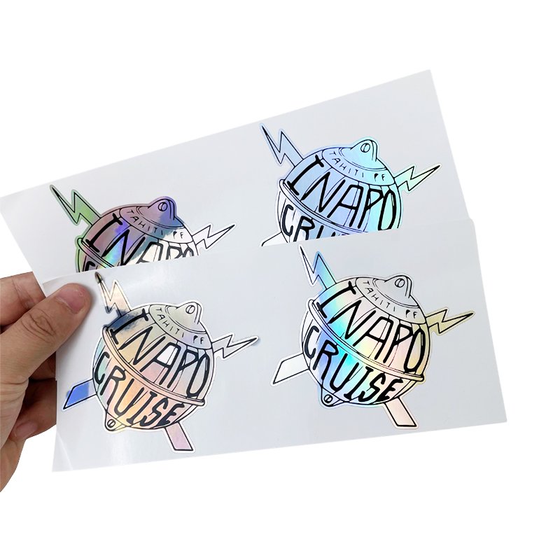 Factory wholesale luxury printing self-adhesive laser label packaging holographic waterproof stickers