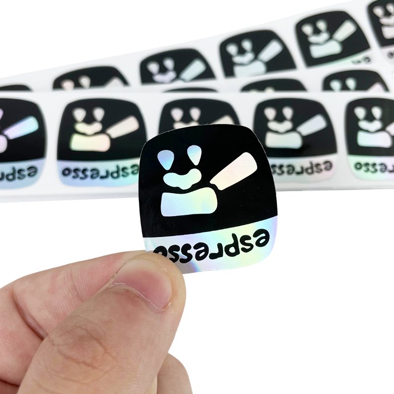 Factory wholesale luxury printing self-adhesive laser label packaging holographic waterproof stickers