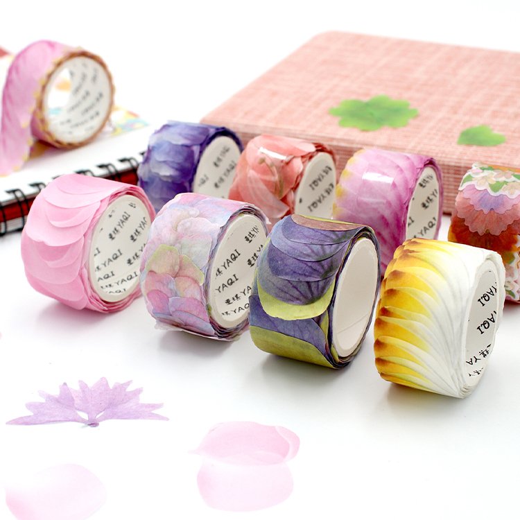 YALONG YLWG10125 Washi Tape Wholesale Set Petal Paper Removable High Quality Crafts Planners Scrapbook Wrapping Good Reputation